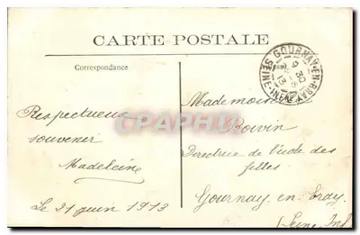 Lanterne Diogenesa w Parku Saint-Cloud — seria 59 — wydawca Abeille Asnières — Rewers