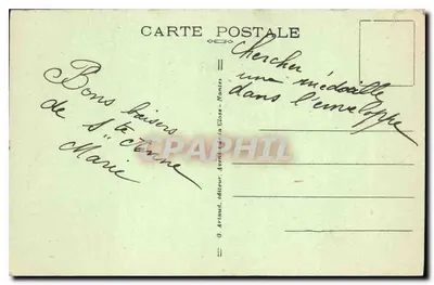 Sainte-Anne-d'Auray — A Basílica — G. Artaud, editor, Nantes — Verso