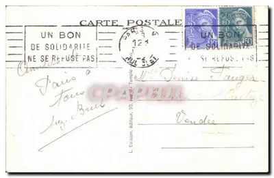 París-Montmartre — Basílica del Sagrado Corazón y el nuevo funicular inaugurado en 1935 — J. H. — Reverso