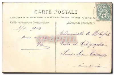 NANTES — Escadaria de Santa Ana — Editor não identificado, número de série não visível — Verso