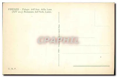 Firenze - Palazzo dell'Arte della Lana (XIV sec.) - Restaurato dall'Arch. Lusini — Verso