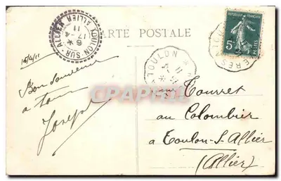 Hyères — Estação Hivernal San-Salvadour — Édit. Poulian — Verso