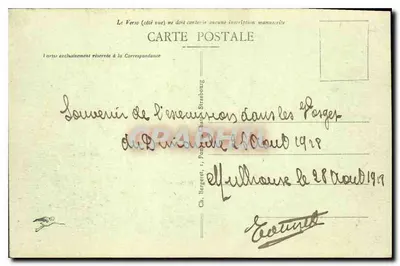 A Valle dos Lagos de RETOURNEMER e de LONGEMER — vista panorâmica — Ch. Bergénet, Strasbourg — Verso