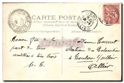 Vichy — Bords de l'Allier — Édition Giletta, phot., Nice — Verso