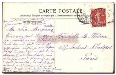 Bois-le-Roi — Barragem e a Cachoeira — C. Edit. de Bois-le-Roi, n° 251 — Verso