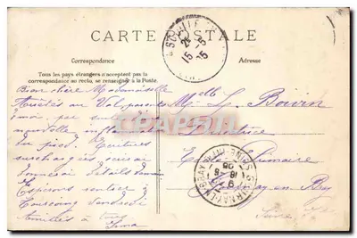 Normandia — "Stara pocztówka" — 1. Okolice Rouen — LA BOUILLE — Widok ogólny — Rewers