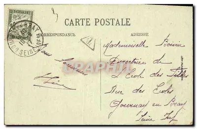 LYON — panorama rzeki Rhône, Brotteaux i Guillotière — Selecta — Rewers