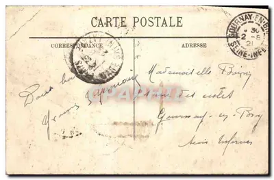 Saint-Germain-en-Laye — Widok na Angielski Ogród — wydawca anonimowy, nr 48 — Rewers