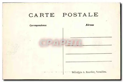 Fasada Pałacu w Versajnie — widok panoramiczny — Héliotypie A. Bourdier, Versajn, nr 2 — Rewers