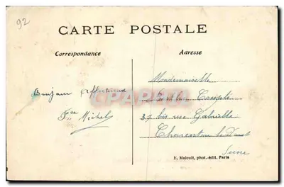 Asnières — Vista Geral do Cemitério dos Cães — E.M. n°3270 — Verso