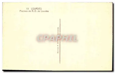 Baseny N.-D. de Lourdes — Wydawnictwo P. Doucet Lourdes, nr 72 — Rewers