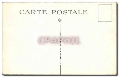 Nice — Widok na ogrody Albert I i Góra Boron — G. Lemaître & Cie, Wydawcy, Nice — Rewers