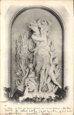 Vicby - Le Parc, La Source (Statue), par Carrier-Belleuse - ND Phot