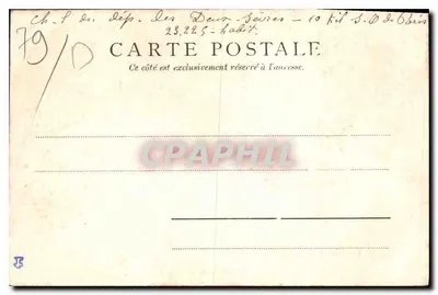 Menigoule - Abadia dos Châtelliers, ruínas da igreja — Arredores de Niort — G. B., N. — Coleção do País Poitevin — Verso