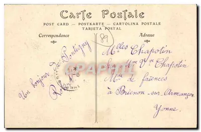Pontigny (Yonne) — A Abadia, a Nave e o Coro — Toulot, editor — Auxerre Phot. — Verso