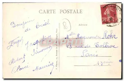 Criel-Plage — Camada de Sol — P. F. Paris, n°15 — Verso