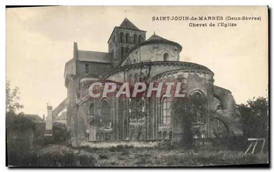 Saint-Jouin-de-Marnes (Deux-Sèvres) — Chevet da Igreja — editor não identificado, n° de série 77