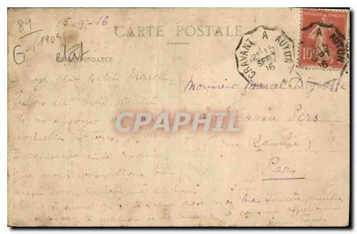 Voutenay - A Igreja — Vale da Cure — Pothata & A. Allot — Verso