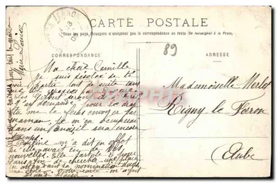 Saint-Fargeau - Cour d'Honneur du Château — Lib. Imp. Machavoine — Rewers