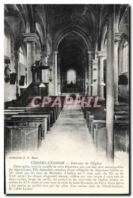 Châtel-Censoir — Interior da Igreja — Coleção J. D. Sous