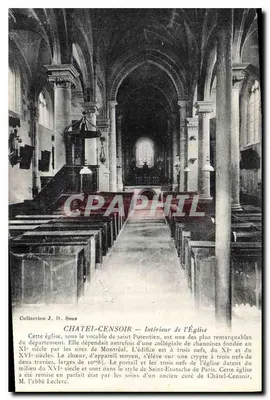 Châtel-Censoir — Interior da Igreja — Coleção J. D. Sans