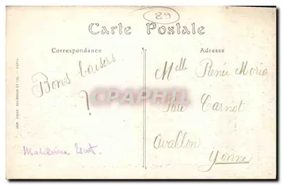 Châtellux (Yonne) — O Viaduto e o Castelo — ND. Fotografia — Verso