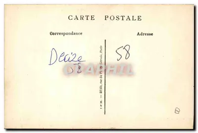 Decize - Antigo Convento dos Mínimos — editor 'Impr. Decize' n° 14 — Verso