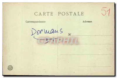 Dormans - Most w Try — widok mostu metalowego nad kanałem — wydawca Denogeneant — Rewers