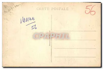 VANNES - O Portal da Catedral — editor Laurent Néel-Berries, número de série 2841 — Verso