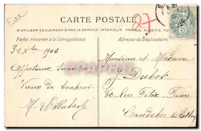 Stara pocztówka Normandia Evreux Katedra cote de l'Eveche — Rewers