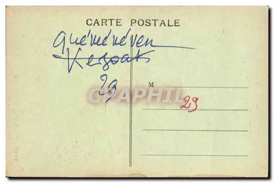 Kaplica KERGOAT blisko Châteaulin — kolekcja B. Béchonnet — nr 2938 — Rewers