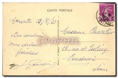 Marselha - O Palácio Longchamp — Edição A Garça — Verso