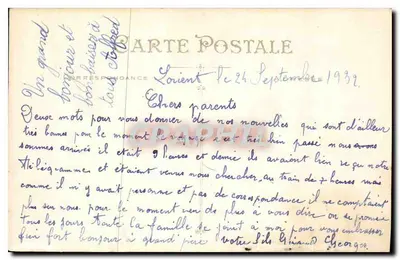 Okręgi LORIENT — Most Bonhomme nad Blavet — Artaud i Nozais, Nantes — Rewers