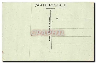 Tours (Loira) — Katedra św. Gatiana — widok z lotu ptaka z dwujęzycznym napisem — Rewers