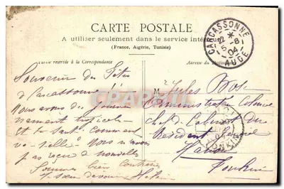 La Città di Carcassonne — editore A. Albarel — Verso