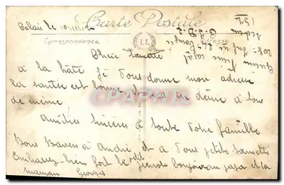 Calais — Stacja (strona północna) — Centralna Stacja Kolejowa — Wydawnictwo Emile Pillets — Rewers