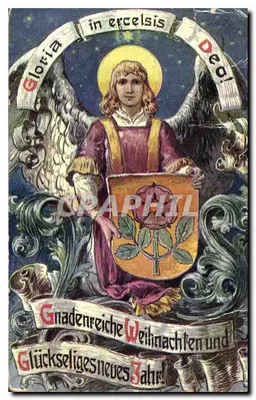 Bilhete postal antigo Anjo