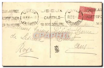 Santa Térèsa da Criança Jesus — com crucifixo de rosas — editor Oliby, n° 194 — Verso