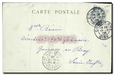 Zamek w Compiègne — Front główny — Zbiory ND Phot — Rewers