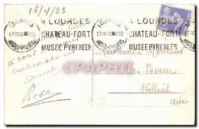 Lourdes - La Grotta — editor desconocido, n° 166 — Reverso
