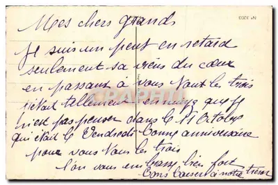 Bouquet de pivoines et de fleurs bleues avec un fer à cheval — Anniversaire — Wydawca EDOCE N° — Rewers