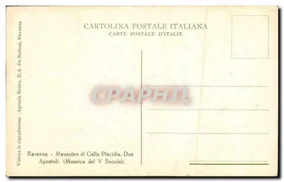 Ravenna - Mausoléu de Galla Plácida. Dois Apóstolos - D.A. De Stefani — Verso