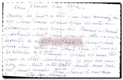 Navidad — pueblo nevado con ciervo tirando de trineo — editor desconocido — Reverso