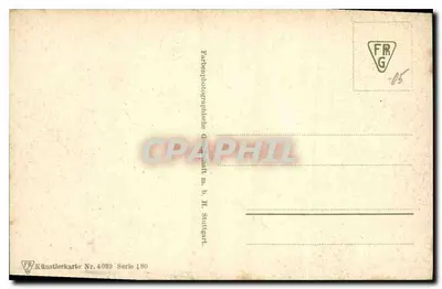 Moinho de água — vista pitoresca — Künstlerkarte Nr. 4039, série 180, Stuttgart — Verso