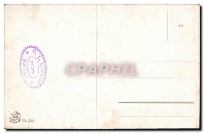 Ondas contra os rochedos — pôr do sol — O. L. Gardier, n° 213 — Verso