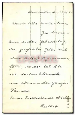 Twee rozen — feestkaartje — uitgever S.J.D. n° 94948 — Achterkant