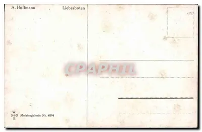 Kobieta z gołębiami — scena bukoliczna — A. Hoffmann Meistergalerie Nr. 4894 — Rewers