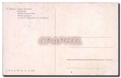 Jovem dona da casa — A. Ribano — F.H. & S., W. IX, Nr. H. 390 — Verso