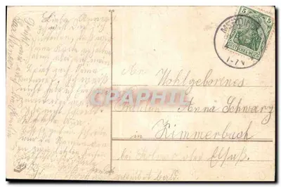 पुराना पोस्टकार्ड फैंटेसी बच्चे — पीछे