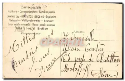 Menina com cabelos cacheados — em vestido vermelho e chapéu — editada por Girard — Verso